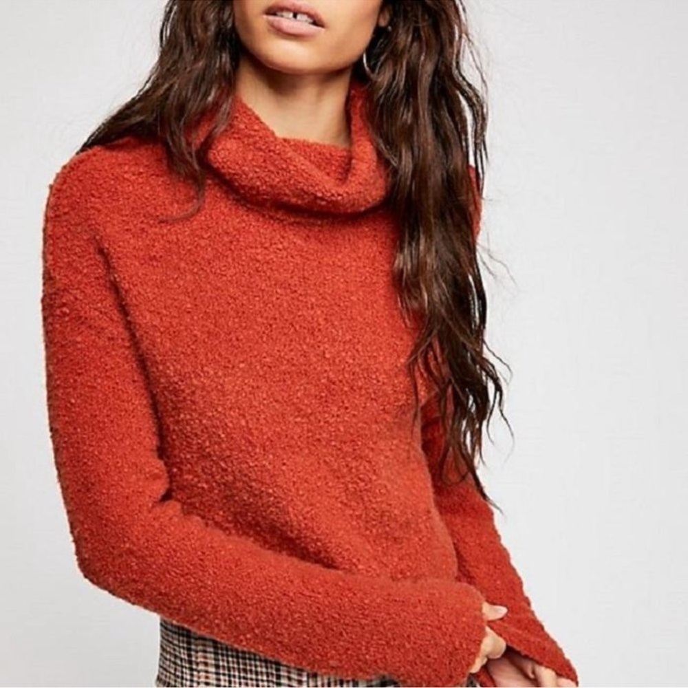Free People Stormy Plush Cowl Neck Sweater